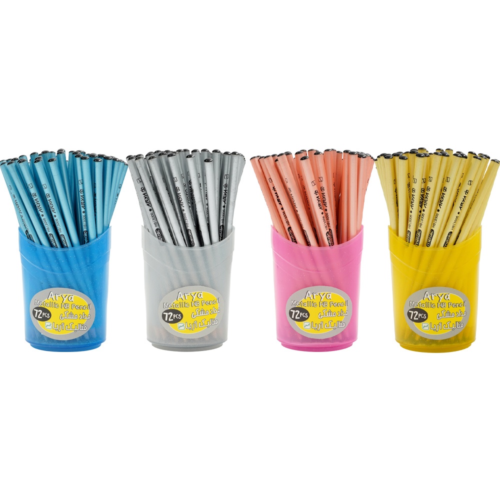 مداد مشکی لوکس متالیک آریا20لیوانی کد 3009 - 3006