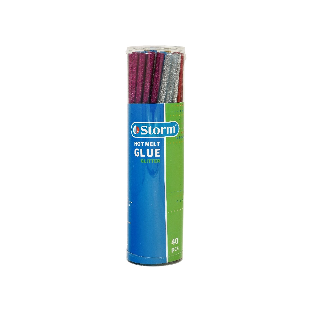 چسب حرارتی رنگی اکلیلی بلند باریک(40عددی) استورم کد220420
