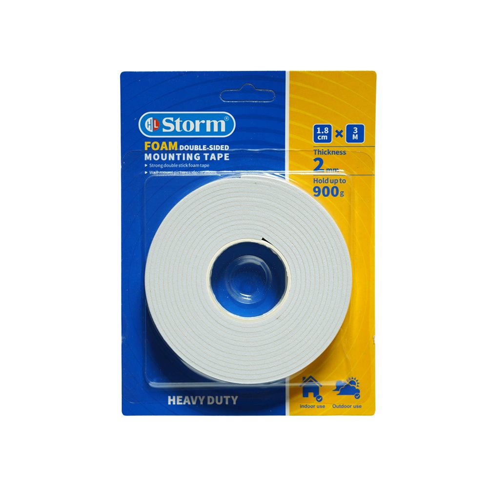 چسب دوطرفه2میل فوم1/8 سانت3متری استورم کدHL-102137
