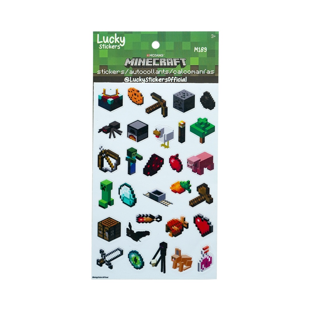 استیکر فانتزی سری لوکی طرح ماین کرافت کد189