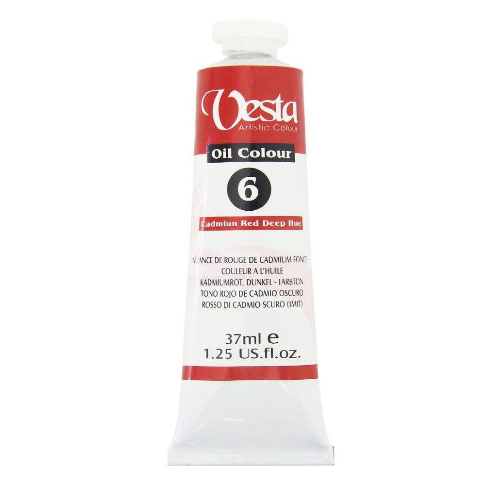 رنگ روغن 37میل وستاکد6 Hue Deep Red Cadmium