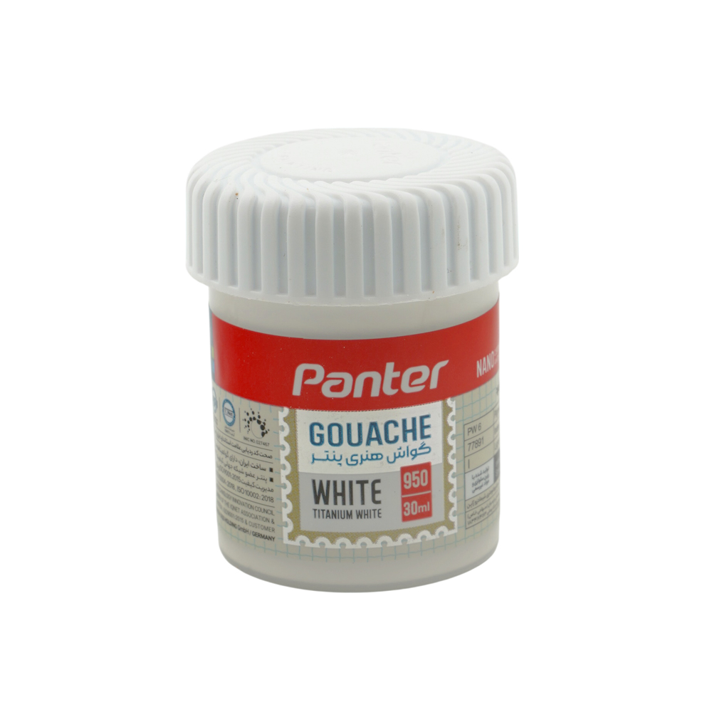 گواش30میل تک رنگ سفید پنترکد950