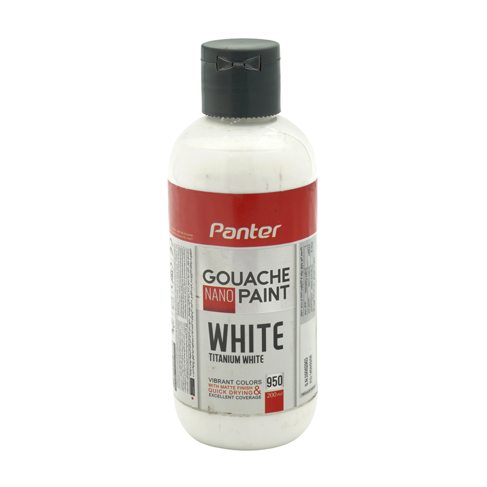 گواش200میل تک رنگ GP-713 سفید پنتر کد950