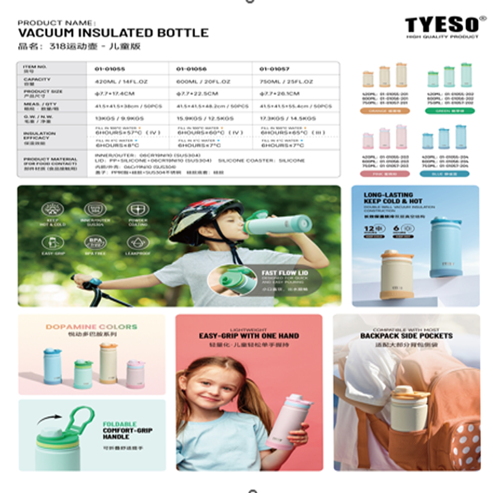 فلاسک600میل TYESO کدTS-01056