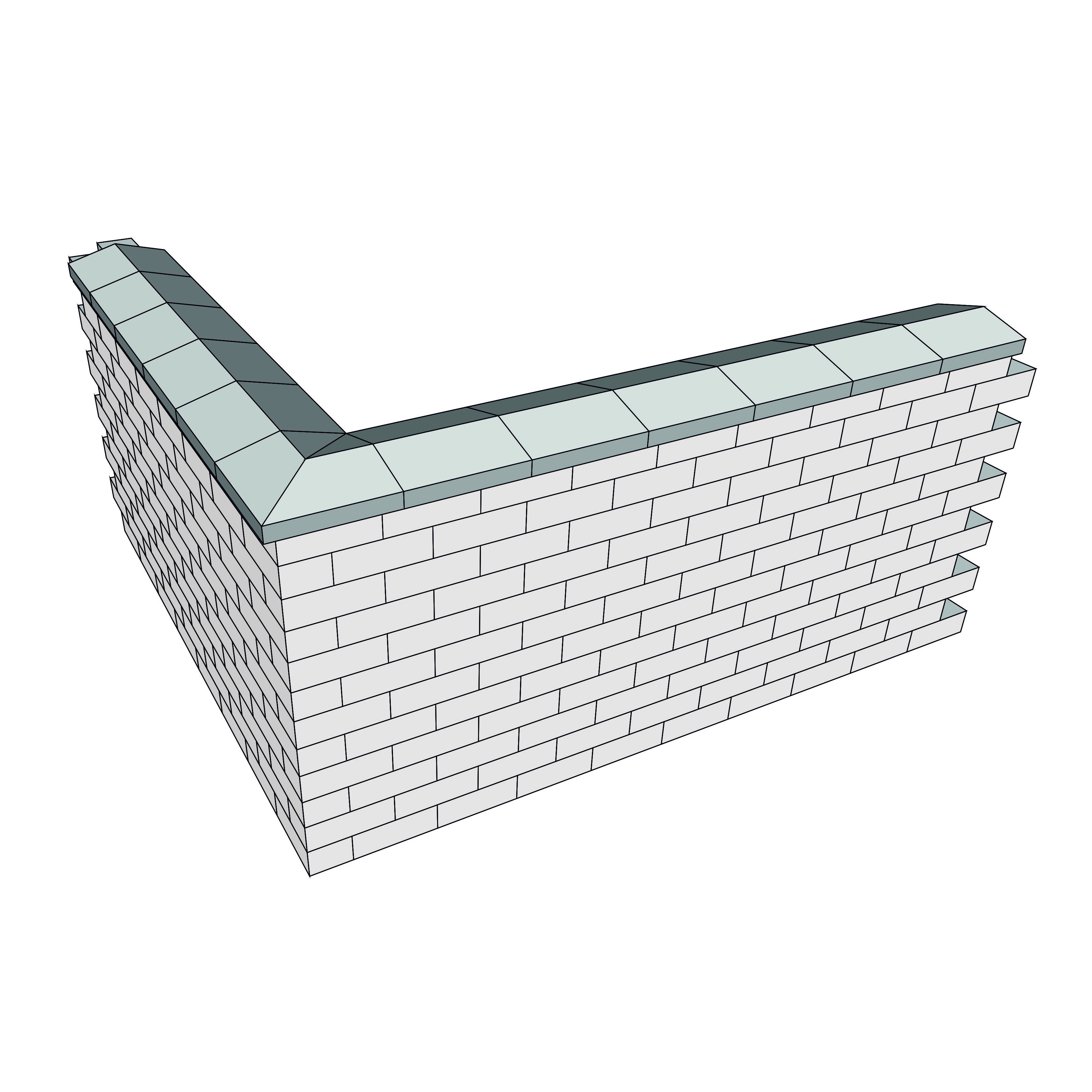تاج دیواری وسرستون وکنج طوسی مقیاس1/12 تعداد50عددی اشل 
