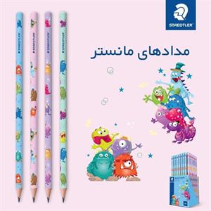 مداد مشکی طرح پاستلی موتیف (12جینی) استدلر کد131-HB PA