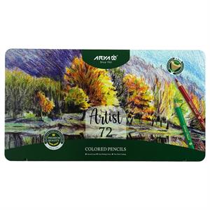 مداد رنگی72رنگ جعبه فلزی حرفه ای /آرتیست آریا کد3905/3934