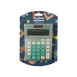 ماشین حساب رومیزی متالیک12رقم2صفر اسکول فنز  کد923305