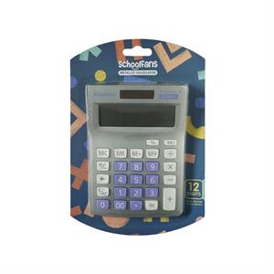 ماشین حساب رومیزی متالیک12رقم2صفر اسکول فنز  کد923305