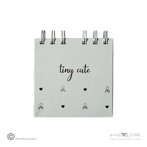 دفتریادداشت80برگ10*10 سیمی جلد سخت Tiny cute برگ سری کیوت پالت کد70708