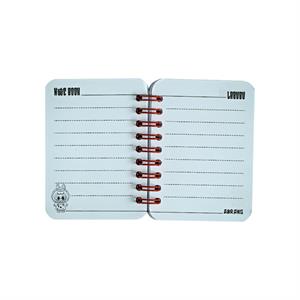 دفتریادداشت80برگ7*10 سیم ازبغل آبرنگ کدA043